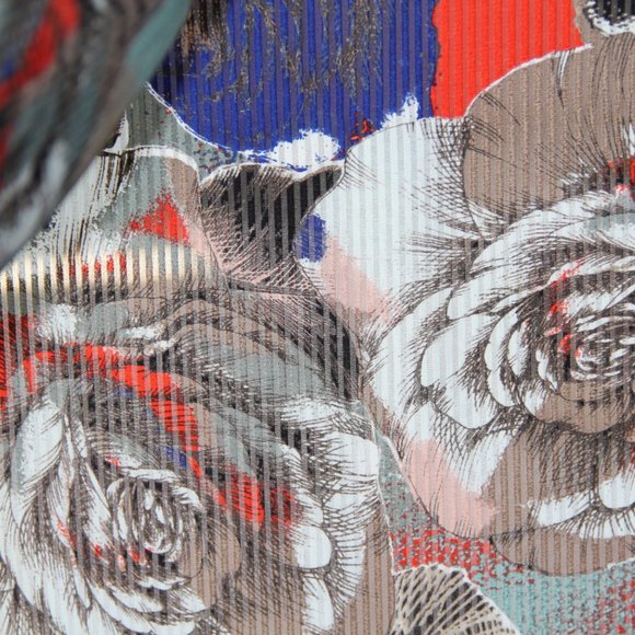 New & Tag Vince Camuto Long Rectangle Flower Scarf - Picture 11 of 14